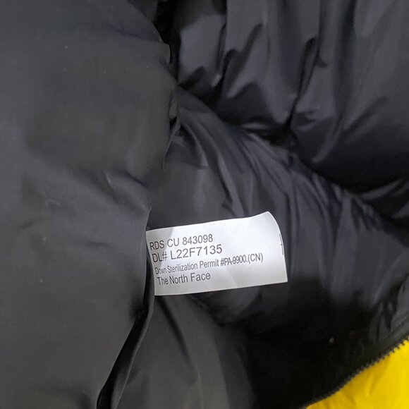 The North Face Yellow & Black Puffer Jacket - Picture 8 of 11